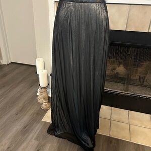 Laurence Kazar Elegant Black Maxi Skirt